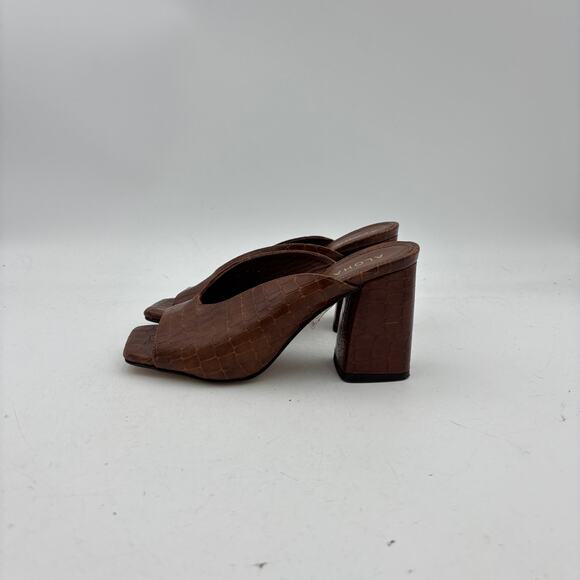 Alohas Frenchie Alli Brown Mules Heels Women's 36 US 6 - Picture 5 of 12